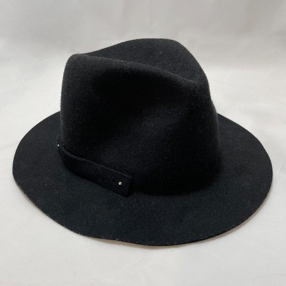Anthropologie Accessories - Anthropologie Amelia Black Wool Fedora Hat